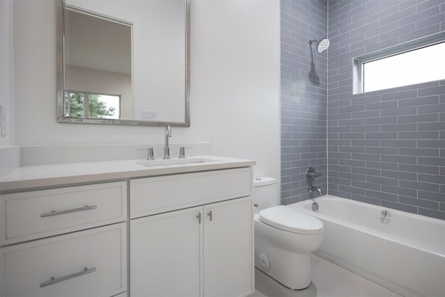 2935 Lovers Ln, University Park, TX 75225 - full bathroom with vanity, toilet, and bathing tub / shower combination