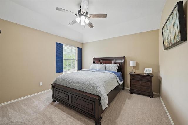1500 Cool Springs Dr, Allen, TX 75013 - bedroom with light carpet, baseboards, and ceiling fan