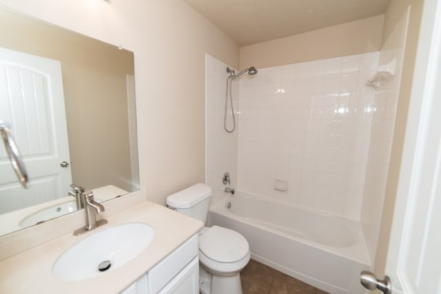 2105 Meadow View Dr, Princeton, TX 75407 - full bath with toilet, vanity, shower / tub combination, and tile patterned floors