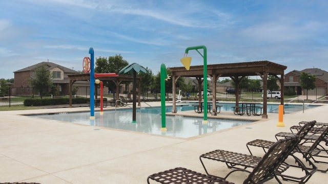 2105 Meadow View Dr, Princeton, TX 75407 - community pool with fence, a patio, and a pergola