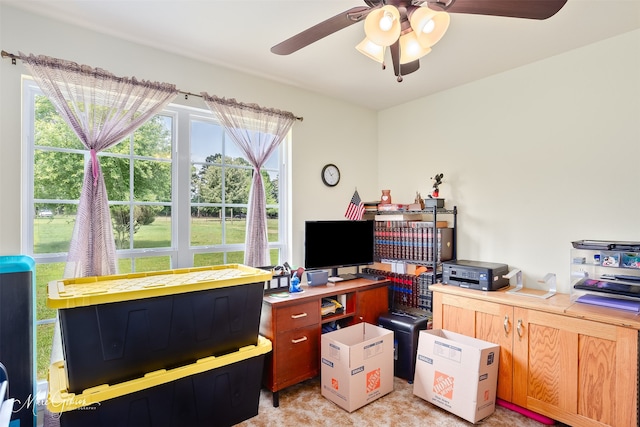 1170 163rd Hwy, Benton, LA 71006 - office area with a ceiling fan