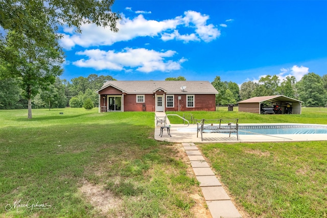 1170 163rd Hwy, Benton, LA 71006 - view of front of home with a front lawn and a carport