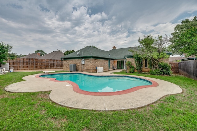 4312 High Spgs, Arlington, TX 76016 - view of pool with cooling unit and a patio area