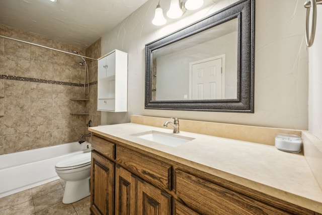 1003 N Washburn St, Decatur, TX 76234 - full bath with toilet, vanity, bathing tub / shower combination, and tile patterned floors