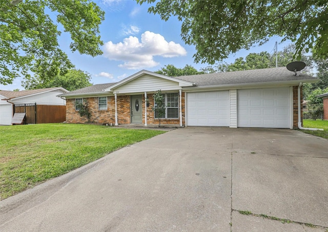 513 Edna Ct, Everman, TX 76140 - ranch-style home with a garage, brick siding, and concrete driveway