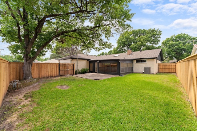 8338 Bocowood Dr, Dallas, TX 75228 - view of yard featuring a patio area and a sunroom