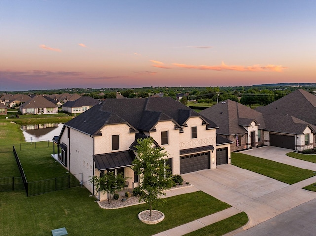 208 Johnson St, Granbury, TX 76048 - aerial perspective of suburban area with a large body of water