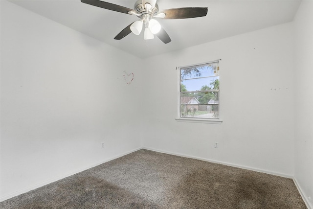 6716 Alma St, Forest Hill, TX 76140 - carpeted spare room featuring baseboards and ceiling fan