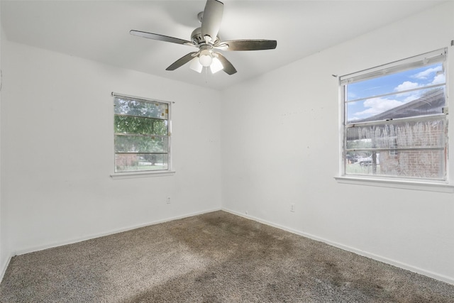 6716 Alma St, Forest Hill, TX 76140 - unfurnished room featuring healthy amount of natural light, carpet, ceiling fan, and baseboards