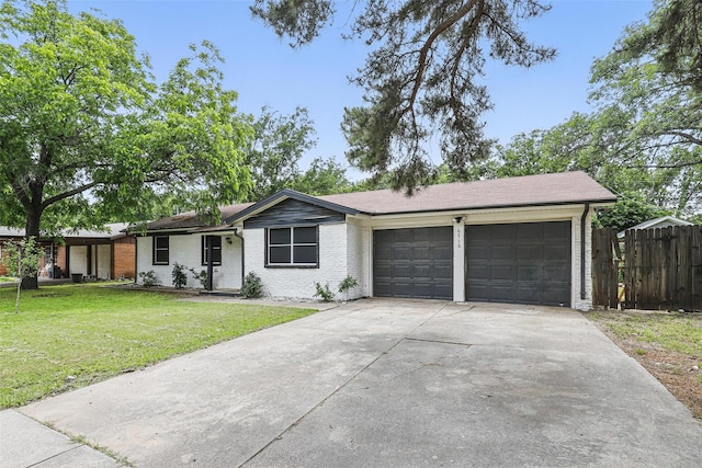 6716 Alma St, Forest Hill, TX 76140 - ranch-style home with a garage, concrete driveway, and brick siding