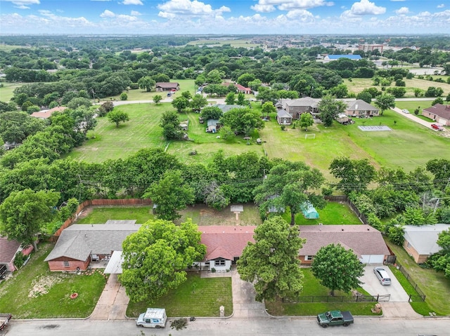6716 Alma St, Forest Hill, TX 76140 - aerial perspective of suburban area with a tree filled landscape