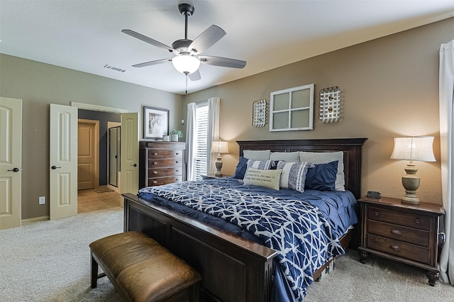 8306 Pecan Creek Dr, Arlington, TX 76001 - carpeted bedroom with ceiling fan
