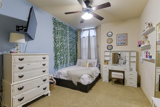 8306 Pecan Creek Dr, Arlington, TX 76001 - bedroom with carpet flooring and ceiling fan