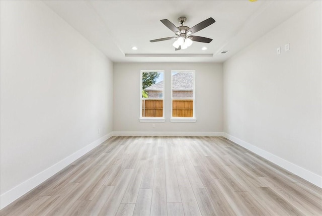 1903 Varsity Dr, Grand Prairie, TX 75051 - unfurnished room with light wood finished floors, ceiling fan, baseboards, and recessed lighting