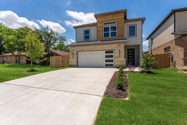 1903 Varsity Dr, Grand Prairie, TX 75051 - contemporary home with a garage, concrete driveway, and a gate