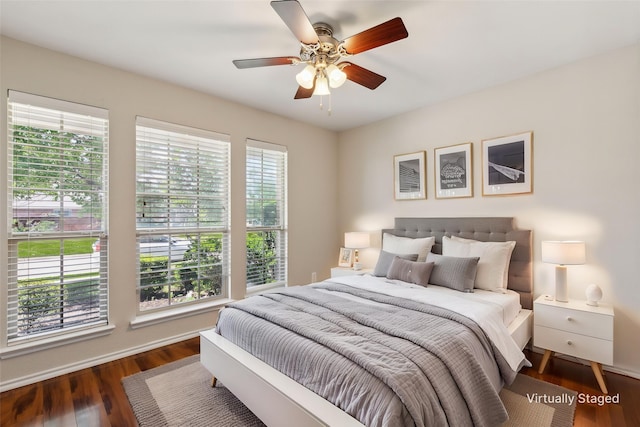 4006 Autumnwood Ln, Heartland, TX 75126 - bedroom with wood finished floors and ceiling fan