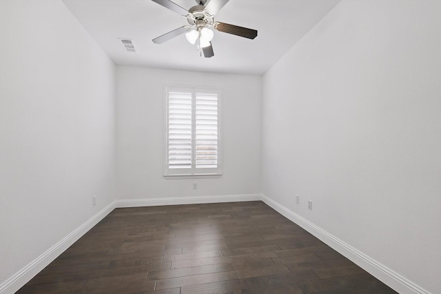 9808 Denali Dr, Little Elm, TX 75068 - spare room featuring dark wood-style floors and a ceiling fan