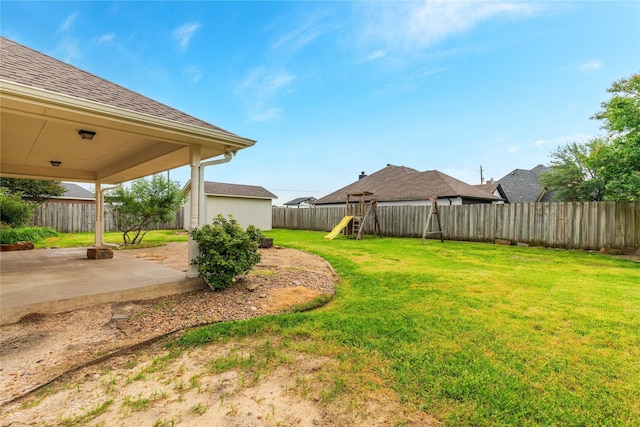 709 Billups Cir, Van Alstyne, TX 75495 - view of yard with a playground and a patio area
