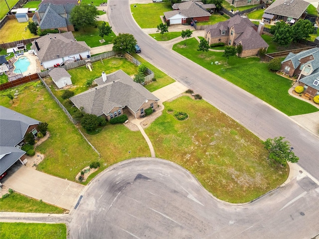 709 Billups Cir, Van Alstyne, TX 75495 - aerial overview of property's location with nearby suburban area and a pool