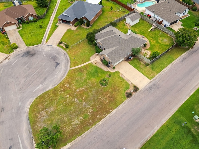 709 Billups Cir, Van Alstyne, TX 75495 - aerial view of property's location with a pool and nearby suburban area