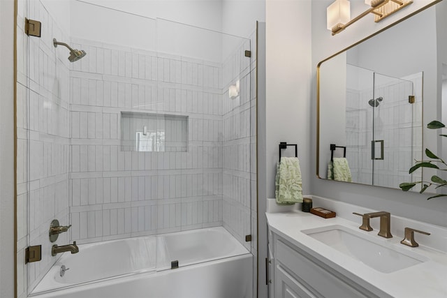 2109 Greta Ln, Fort Worth, TX 76120 - bathroom with shower / bath combination with glass door and vanity