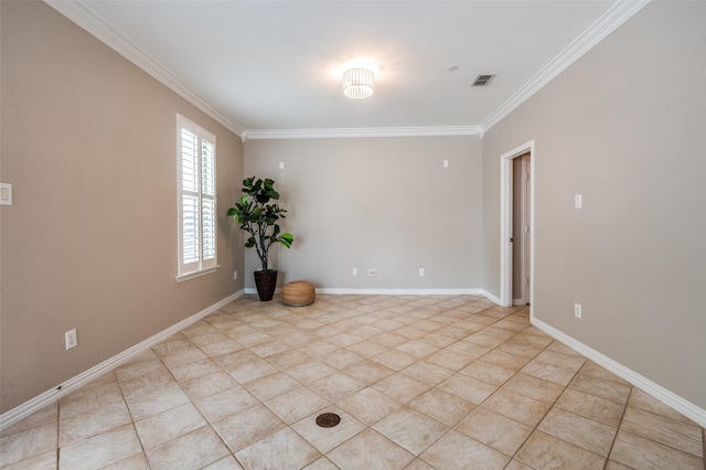 1615 Georgetown Dr, Allen, TX 75013 - unfurnished room featuring ornamental molding, light tile patterned flooring, and baseboards