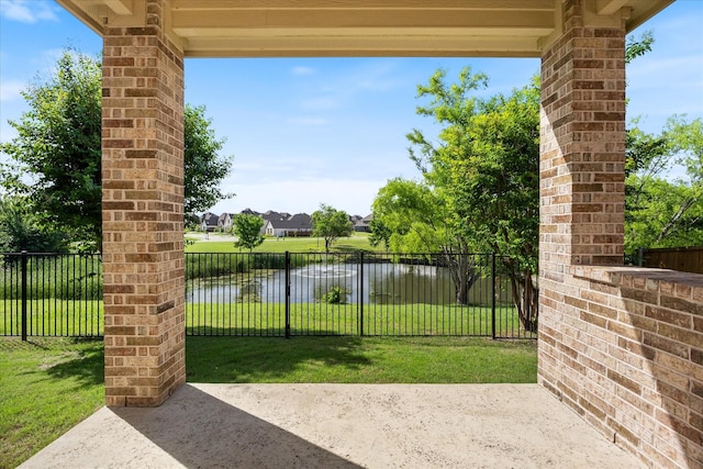 211 Crestbrook Dr, Rockwall, TX 75087 - view of patio featuring a water view