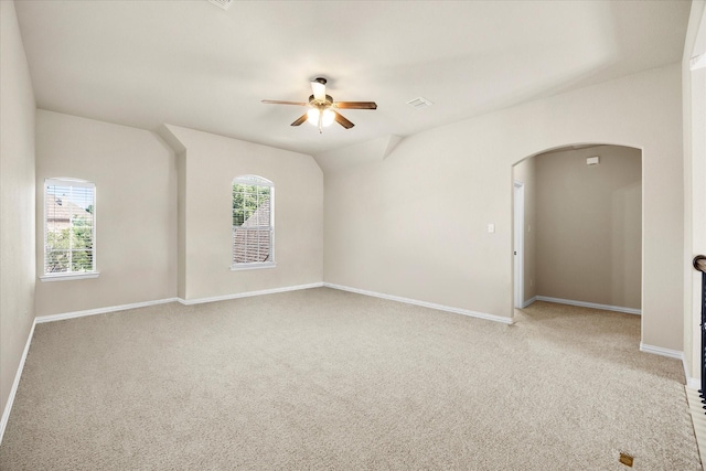 211 Crestbrook Dr, Rockwall, TX 75087 - spare room featuring ceiling fan, plenty of natural light, and light colored carpet