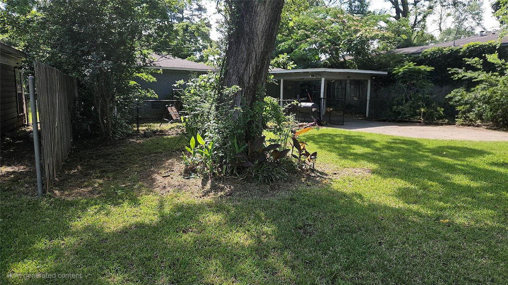 view of yard featuring a patio