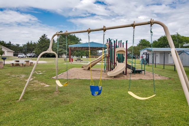 412 Lee Blvd, Pottsboro, TX 75076 - community jungle gym featuring a lawn