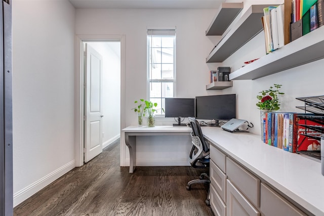 8416 Shoreacres Dr, Mckinney, TX 75070 - office space featuring dark wood-style flooring and baseboards