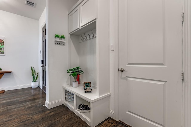 8416 Shoreacres Dr, Mckinney, TX 75070 - mudroom featuring dark wood finished floors and baseboards