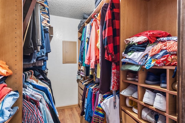 1104 Harwell Dr Unit 1514, Arlington, TX 76011 - spacious closet with wood finished floors and electric panel
