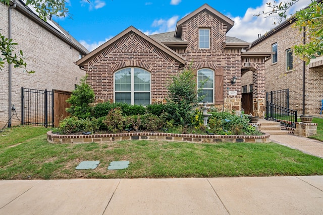 4302 Meadow Hawk Dr, Arlington, TX 76005 - french country inspired facade with brick siding and roof with shingles