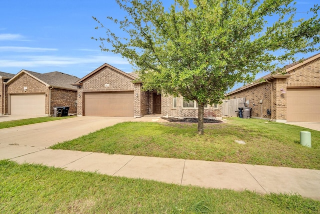 8213 White Hart Dr, Fort Worth, TX 76179 - view of front of house with brick siding, an attached garage, and driveway