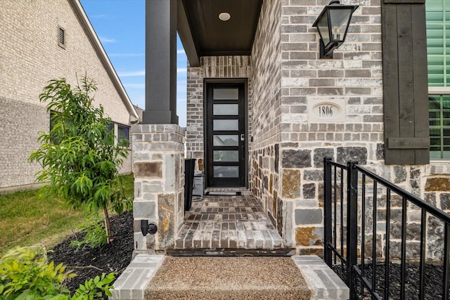 1806 Clouded Wren Dr, Arlington, TX 76005 - doorway to property featuring stone siding