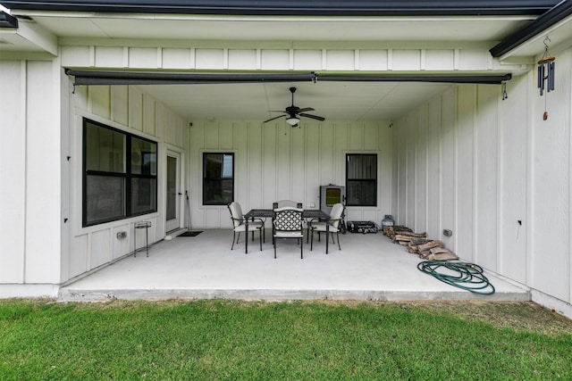 1511 Horseshoe Ct, Justin, TX 76247 - view of patio / terrace with a ceiling fan