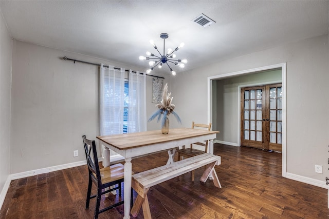 1507 Greenbrier Dr, Sherman, TX 75092 - dining space with a chandelier, wood finished floors, baseboards, and healthy amount of natural light