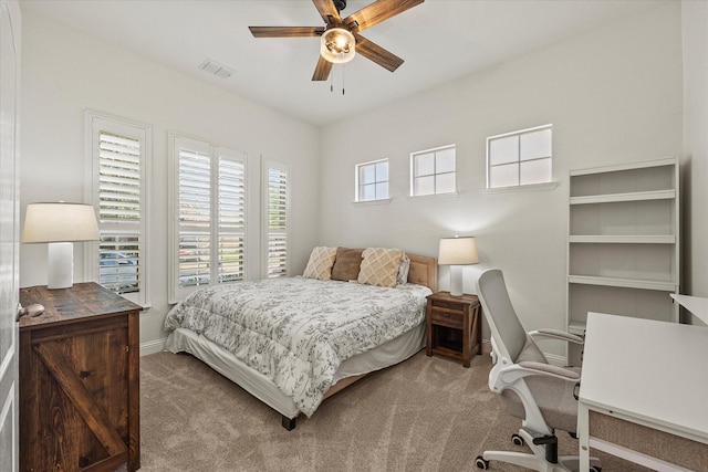 615 Louder Way, Fate, TX 75087 - carpeted bedroom with a desk, baseboards, and ceiling fan