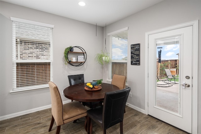 1619 Temperance Way, Wylie, TX 75098 - dining area with wood finished floors, baseboards, and recessed lighting