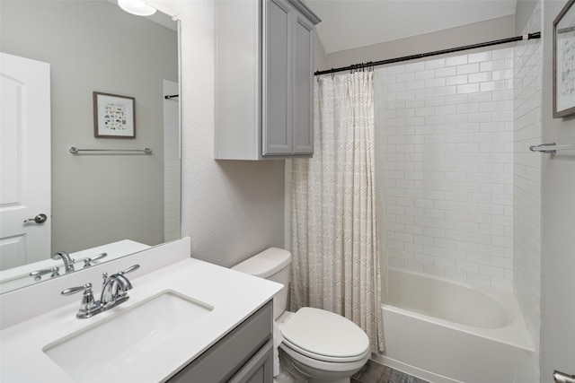 1619 Temperance Way, Wylie, TX 75098 - full bathroom with toilet, vanity, and shower / bath combination with curtain