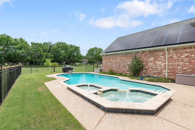 404 High Meadow Ln, Heath, TX 75032 - view of swimming pool with a pool with connected hot tub
