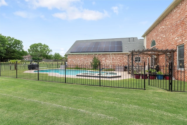 404 High Meadow Ln, Heath, TX 75032 - view of swimming pool with a pergola and a patio