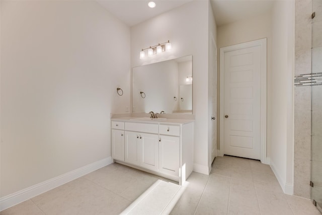 7107 Manhattan Dr, Rowlett, TX 75088 - full bath featuring tile patterned floors, vanity, and baseboards
