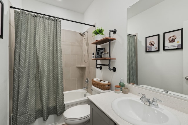 1701 Lake Grove Dr, Little Elm, TX 75068 - full bath with toilet, shower / tub combo, and vanity