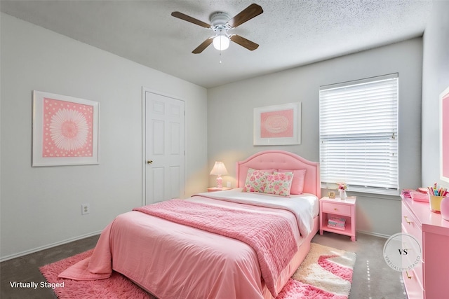 3717 Drew Dr, Frisco, TX 75035 - carpeted bedroom featuring baseboards and a ceiling fan