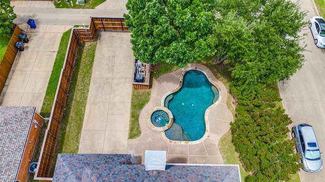 3717 Drew Dr, Frisco, TX 75035 - aerial view of a pool area