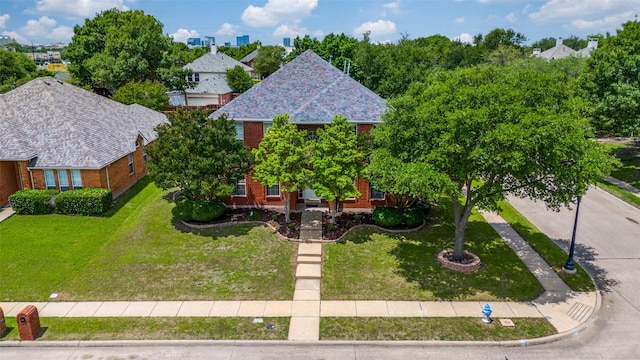 3717 Drew Dr, Frisco, TX 75035 - view of front of property with brick siding and a front lawn