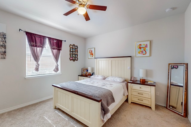 7448 Crossfire Trl, Fort Worth, TX 76112 - bedroom featuring light carpet, baseboards, and a ceiling fan