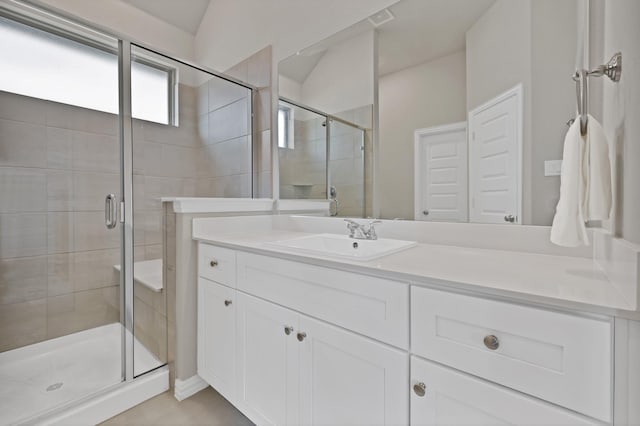 3935 Chesapeake Ln, Crandall, TX 75114 - bathroom featuring a shower stall and vanity